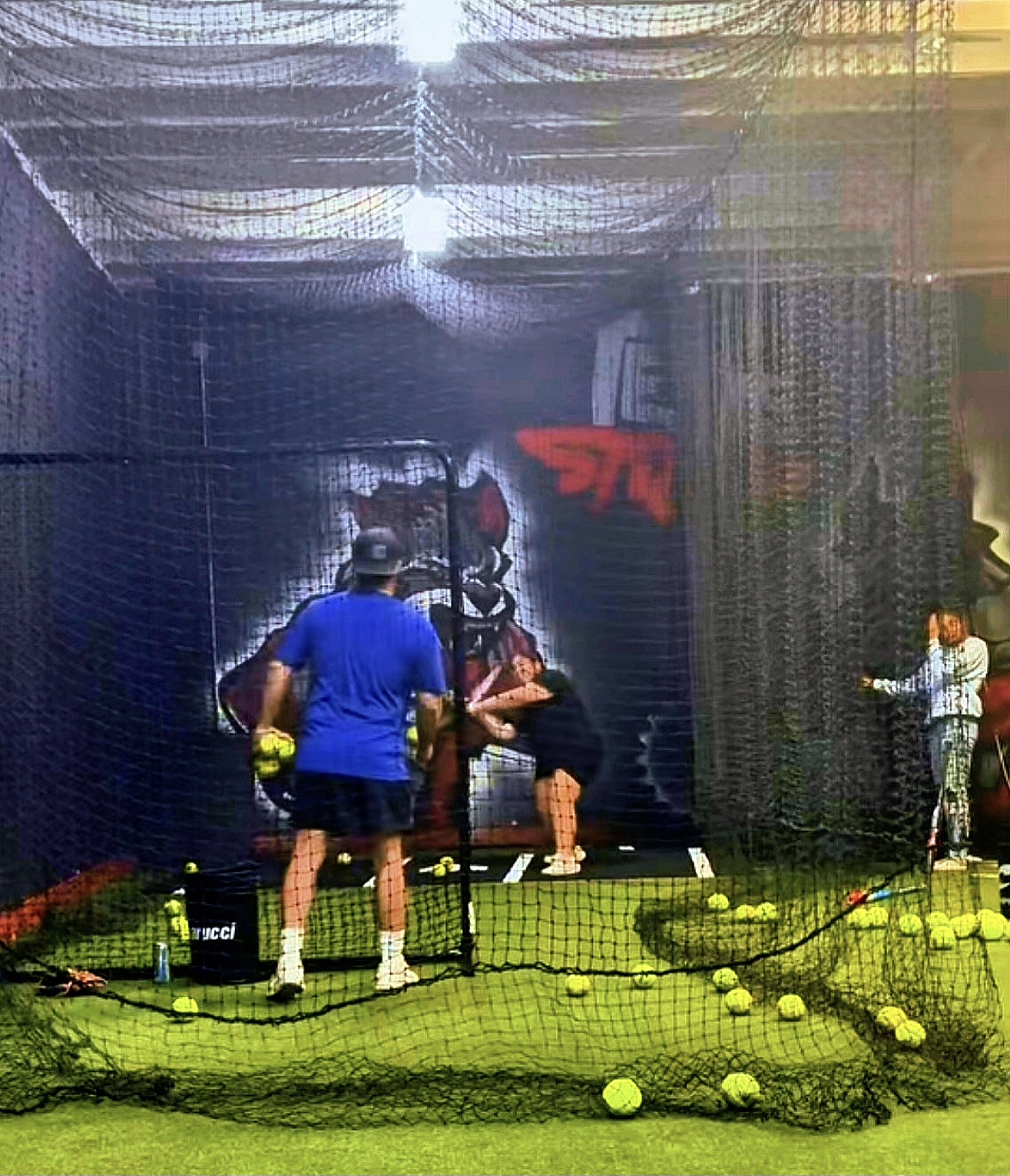 Batting cage pitching