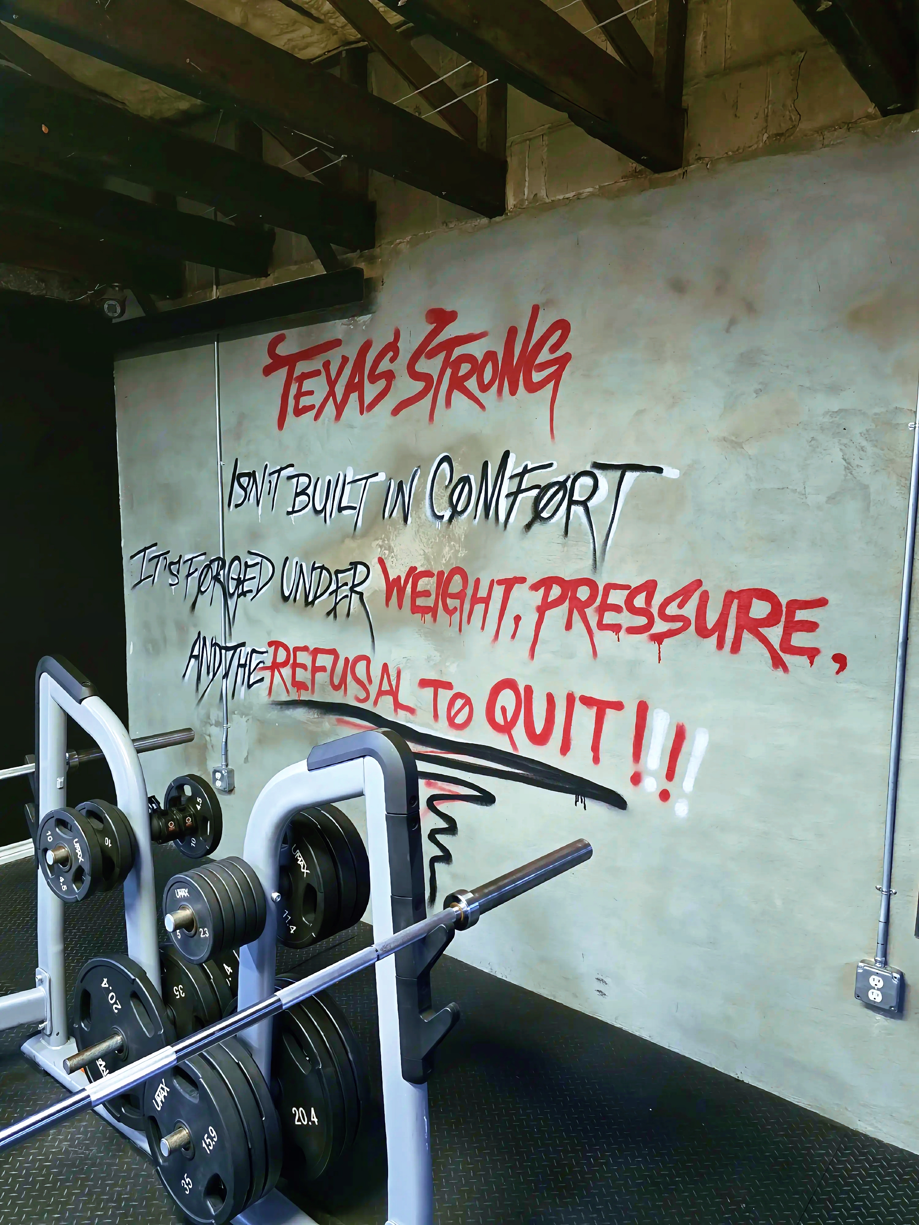 Texas Strong quote wall