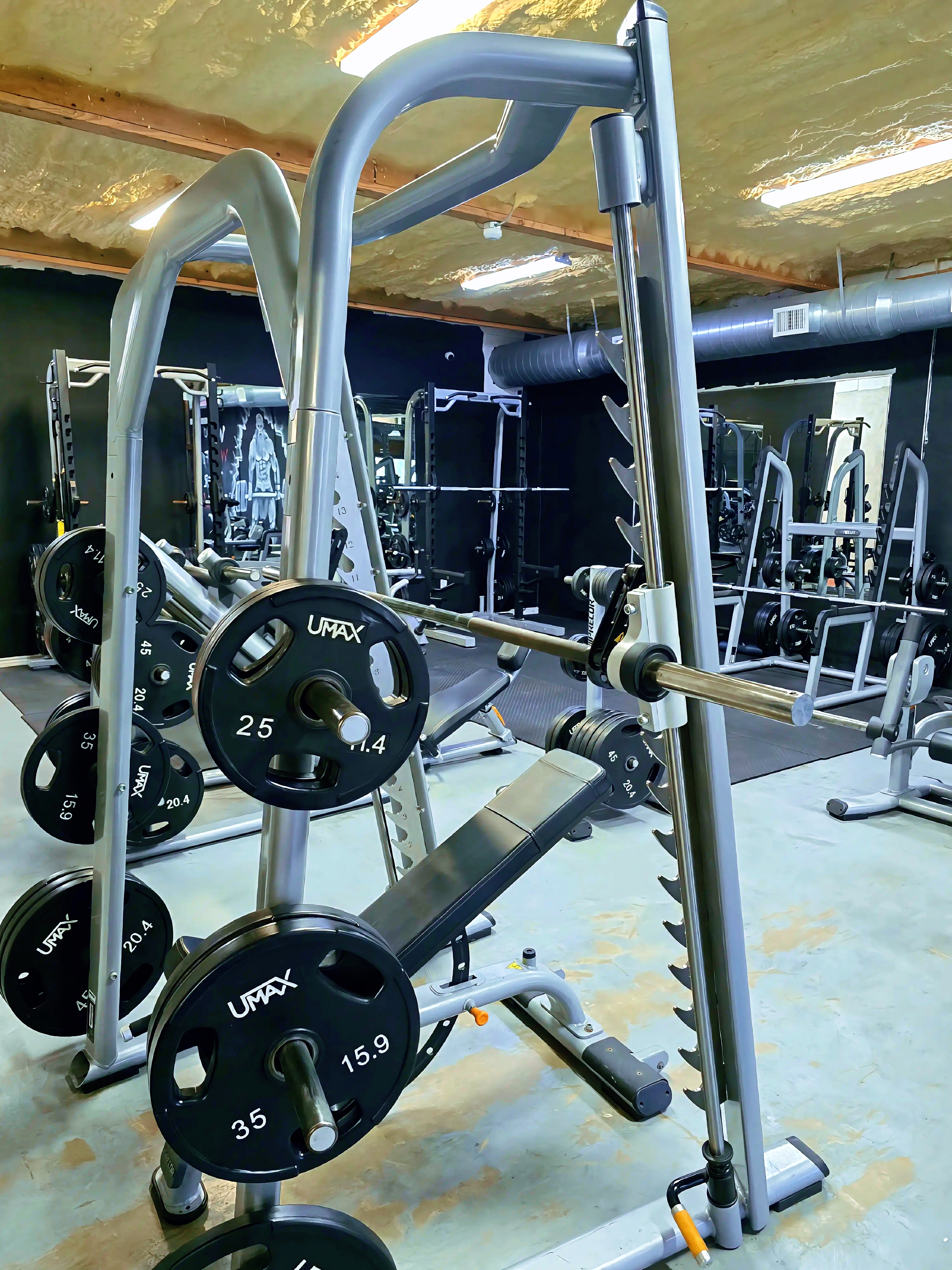 Smith rack and weights