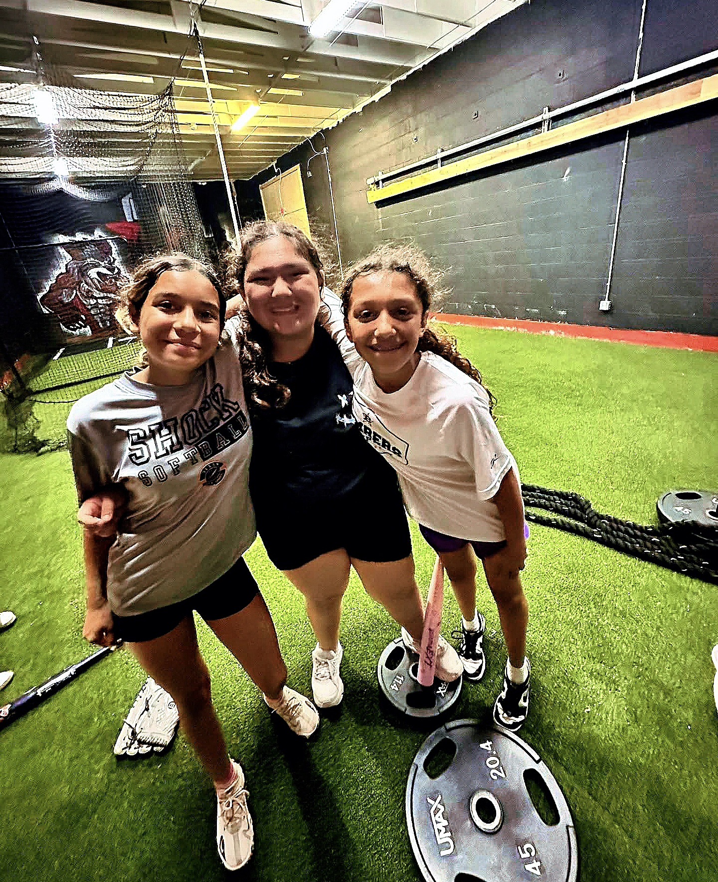 Youth softball training